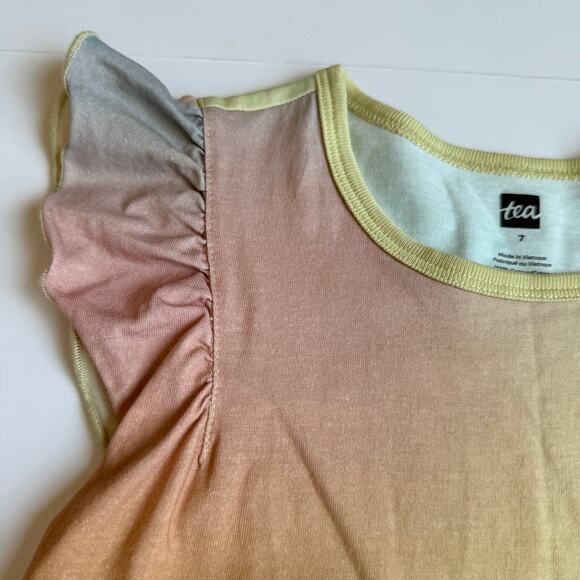 Tea Collection Pastel Flutter Sleeve Pocket Dress Girls 7 - Picture 6 of 11